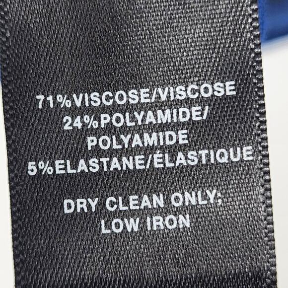 Lafayette 148 Blue Custom Tailored Short Sleeve Fit & Flare Dress Medium - Picture 4 of 6